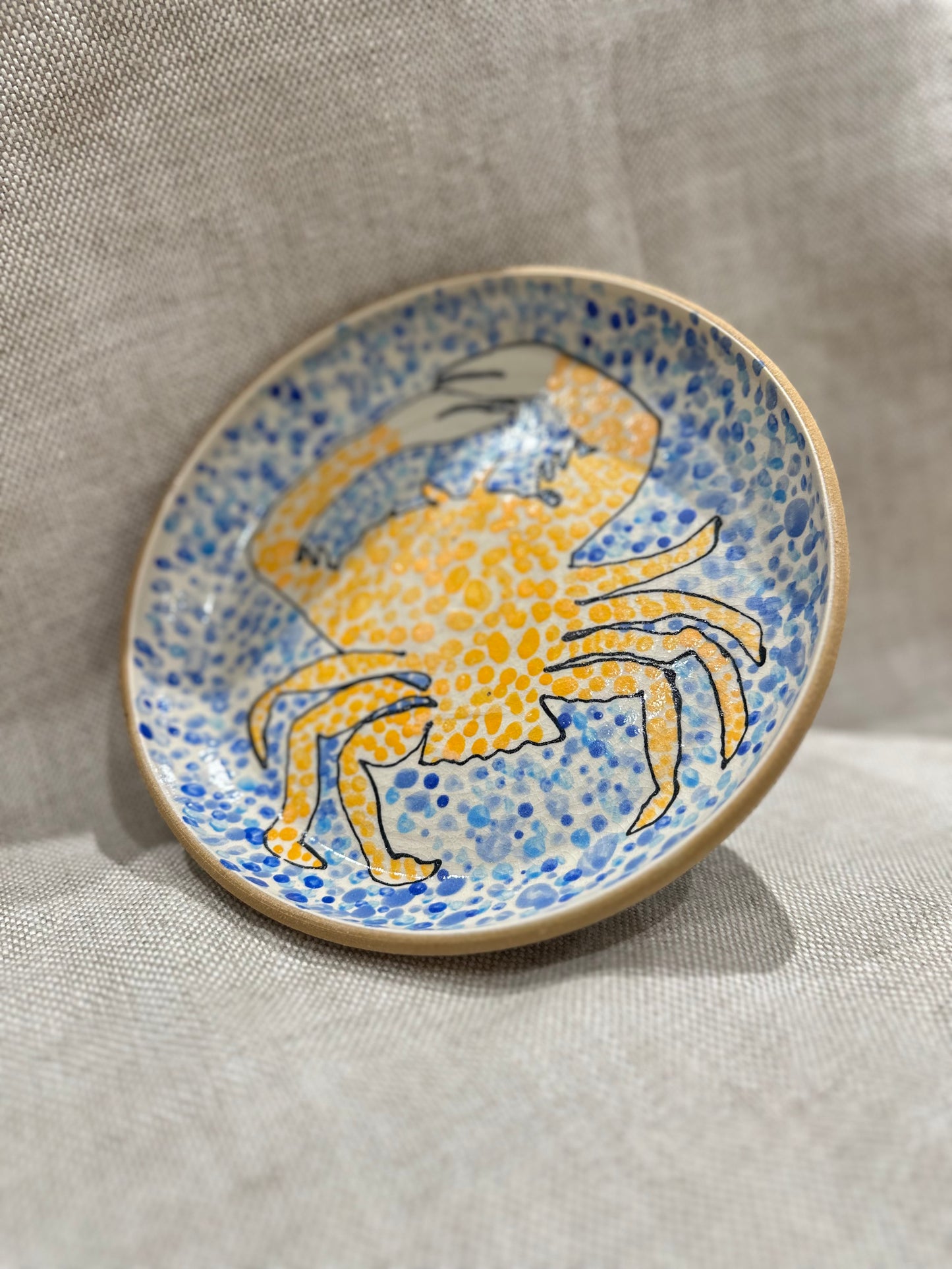 Hand painted Crab Decorative Plate