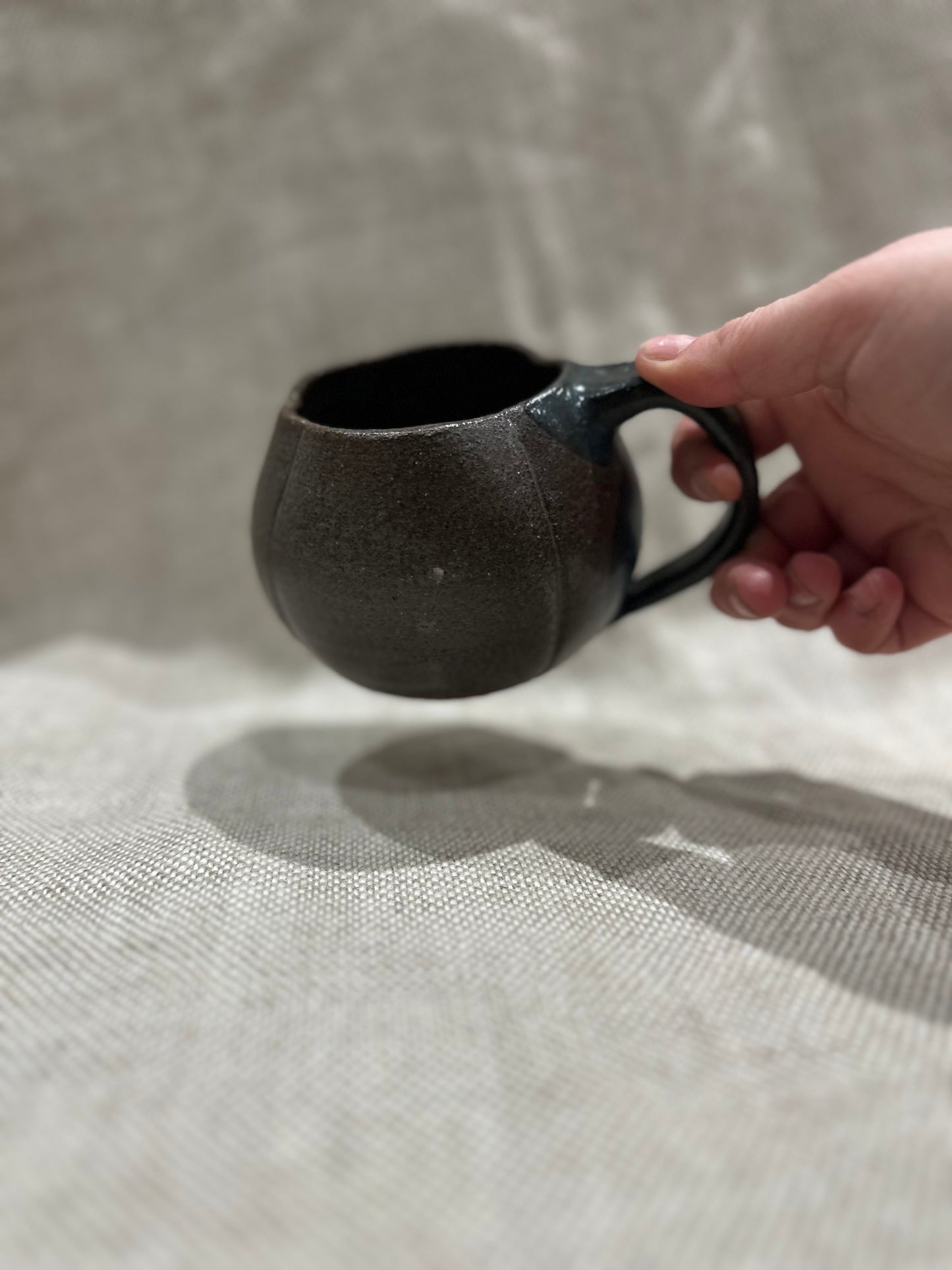 Pumpkin Mug in High Fire Terracotta Clay