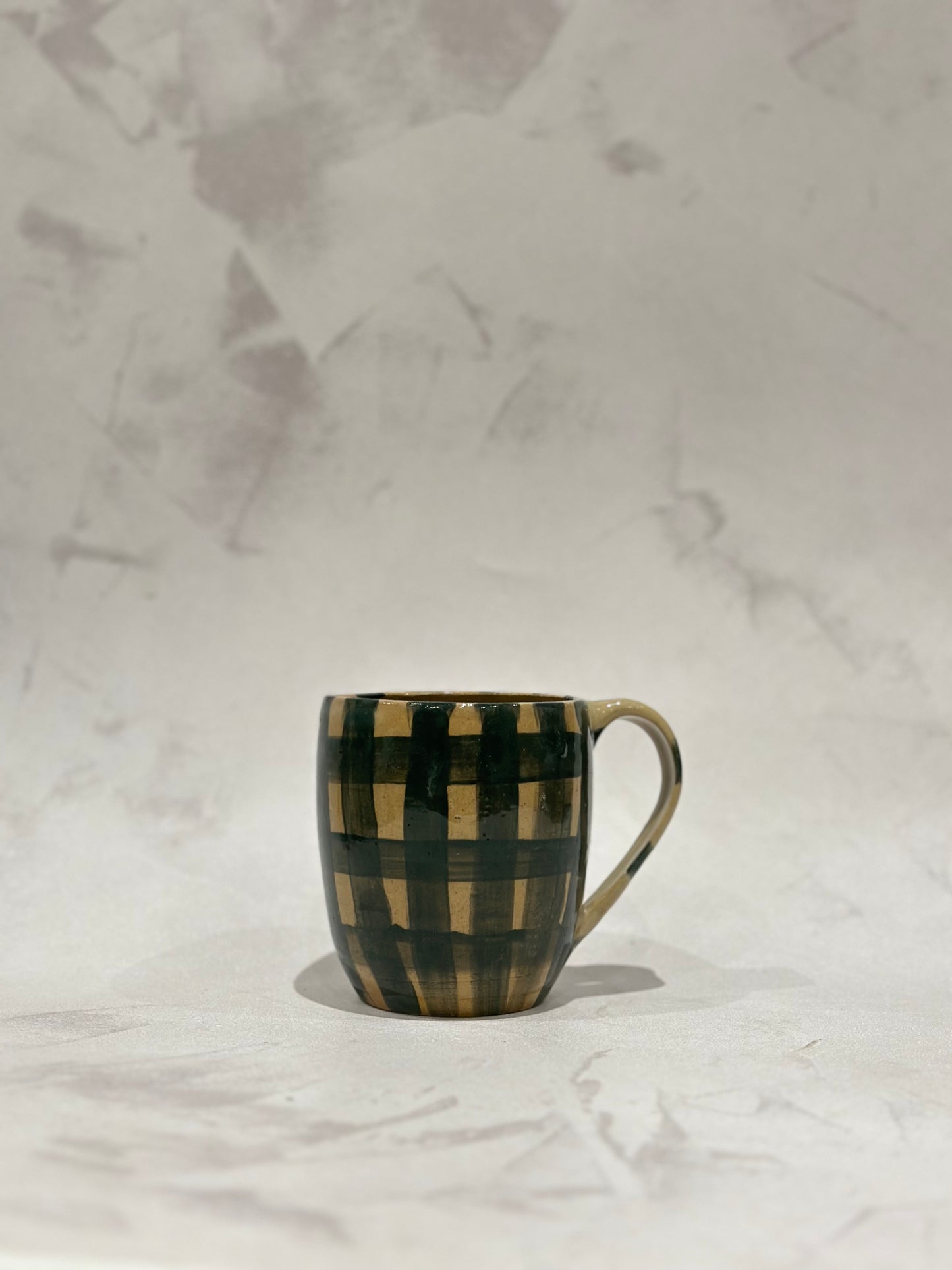 Green Gingham Mug