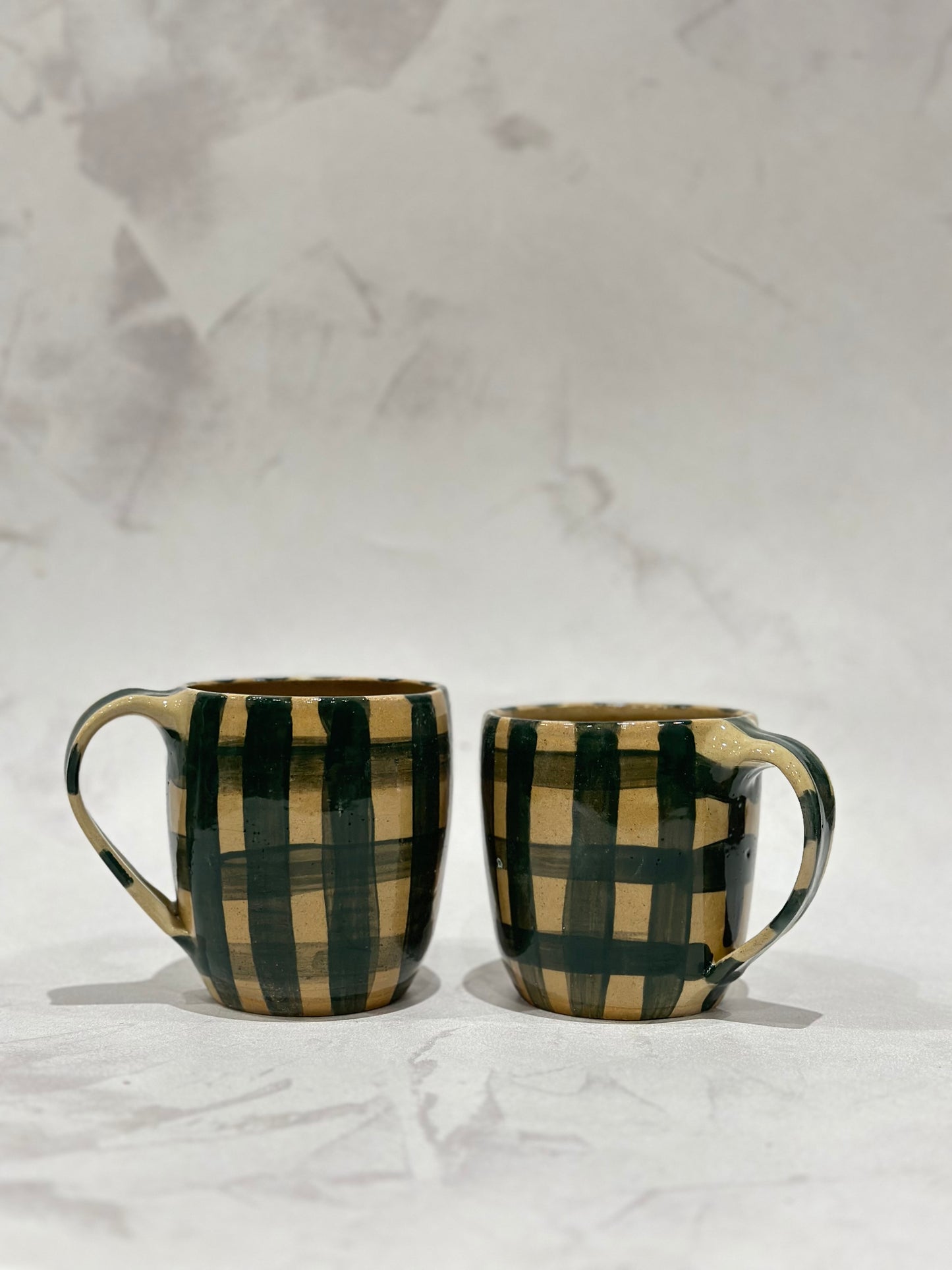 Green Gingham Mug