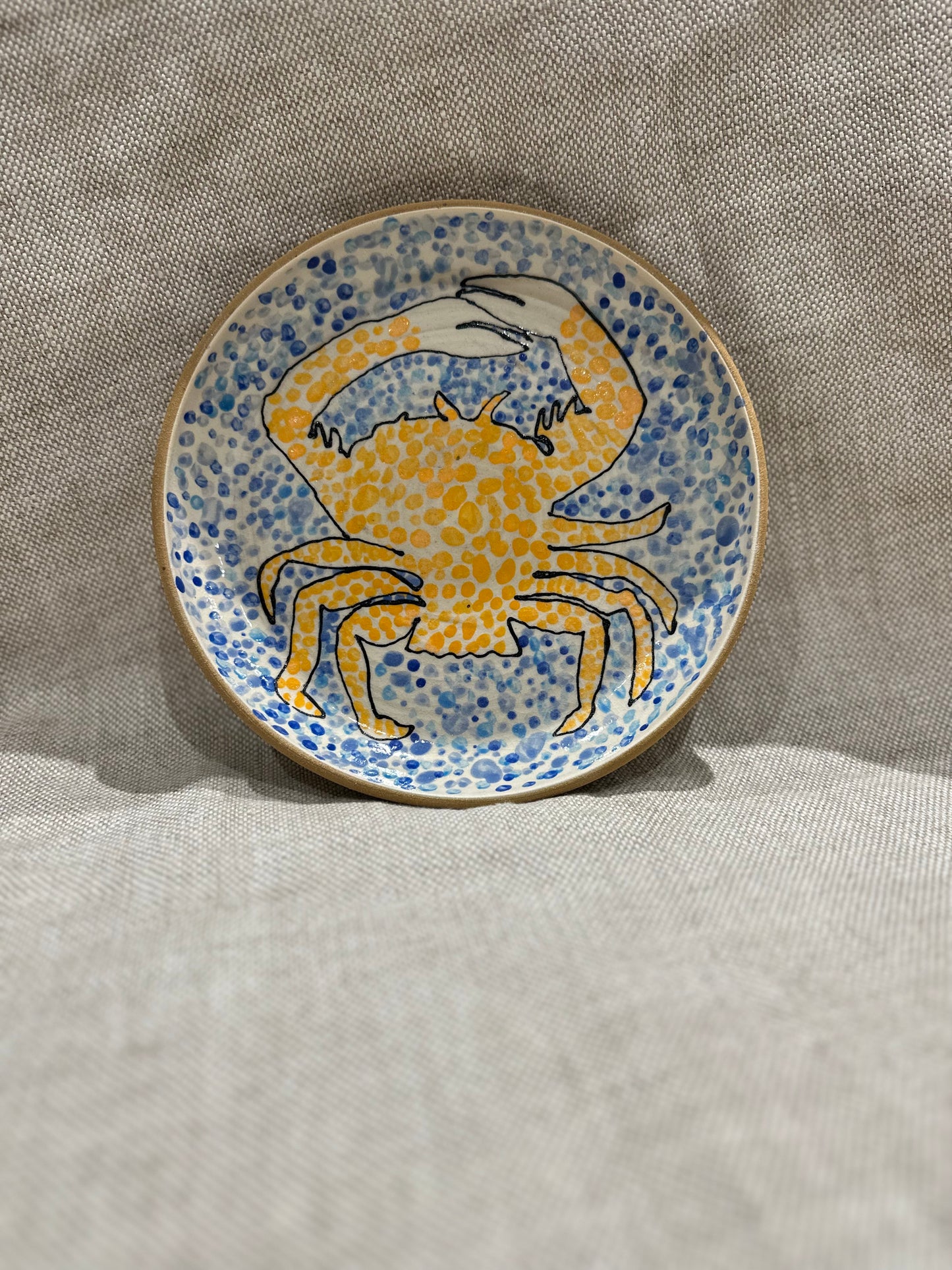 Hand painted Crab Decorative Plate