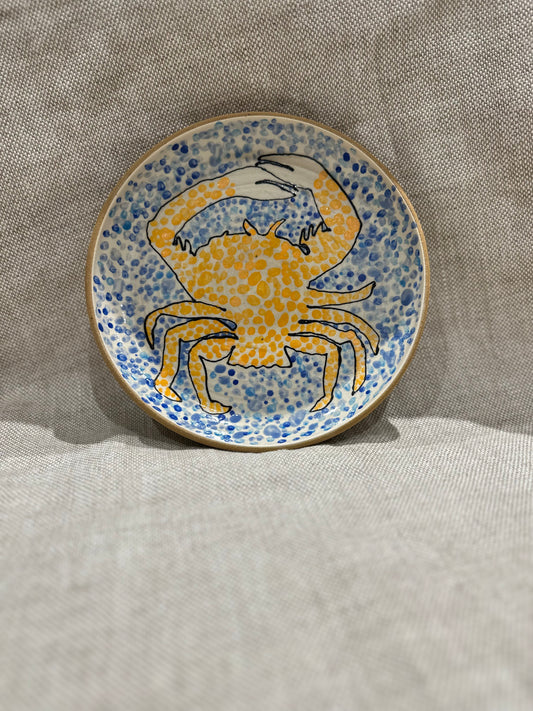 Hand painted Crab Decorative Plate