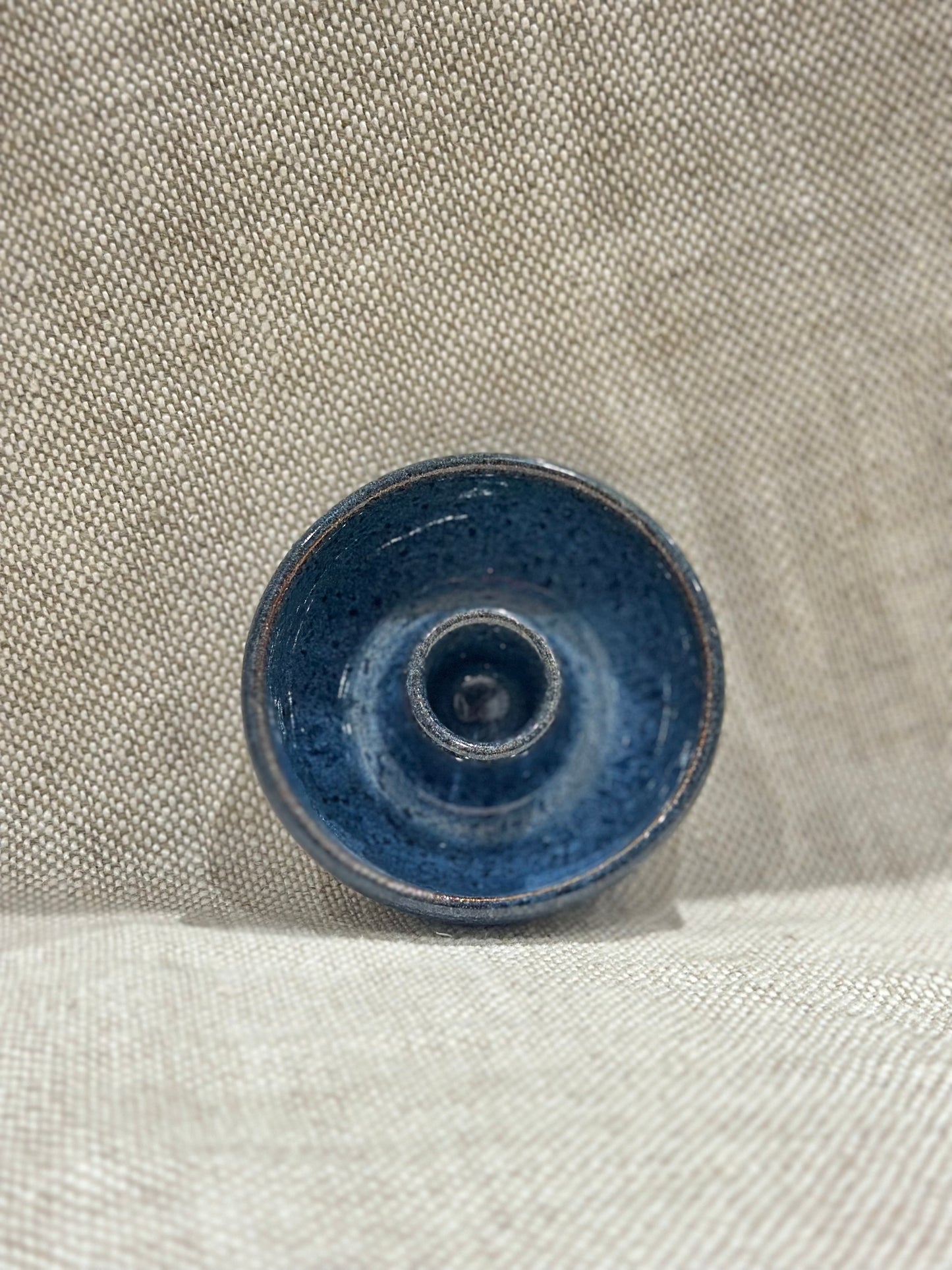 Blue Tapered candle holder