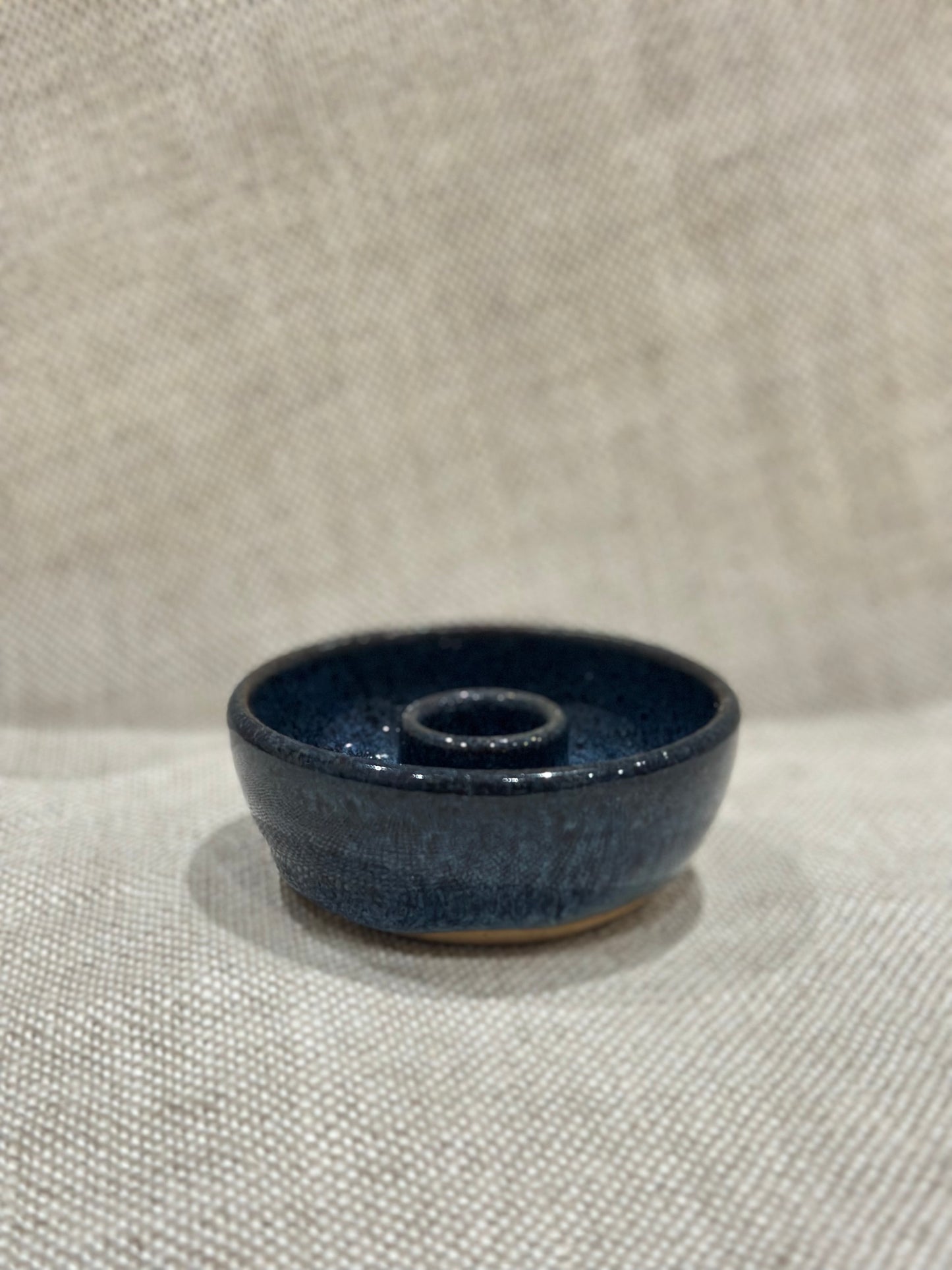 Blue Tapered candle holder